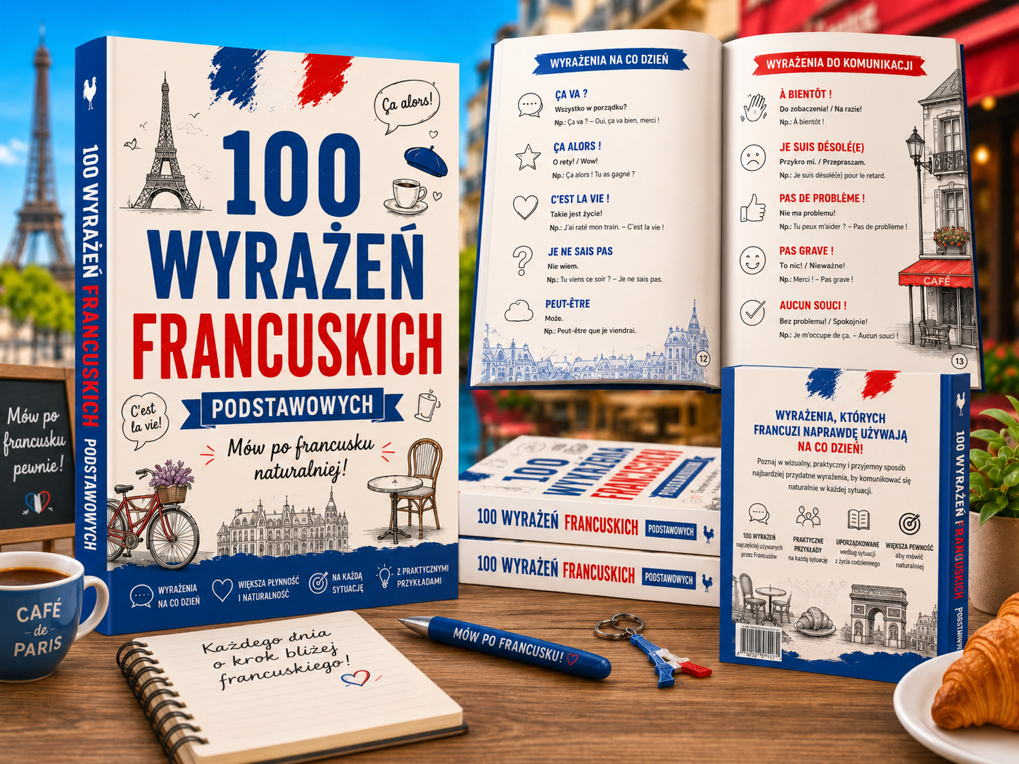 Okładka bonusu: 100 Niezbędnych Francuskich Zwrotów